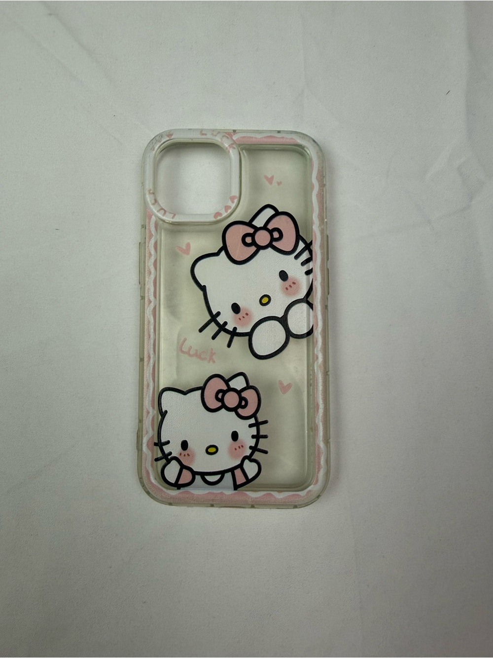 Sanrio Hello Kitty Clear Case with Pink Accents